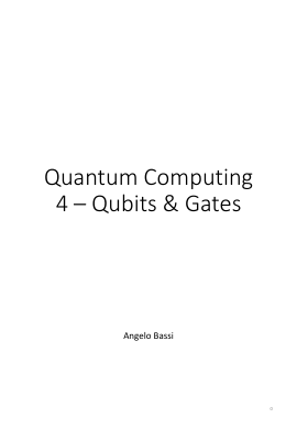量子计算 4 – 量子比特与门